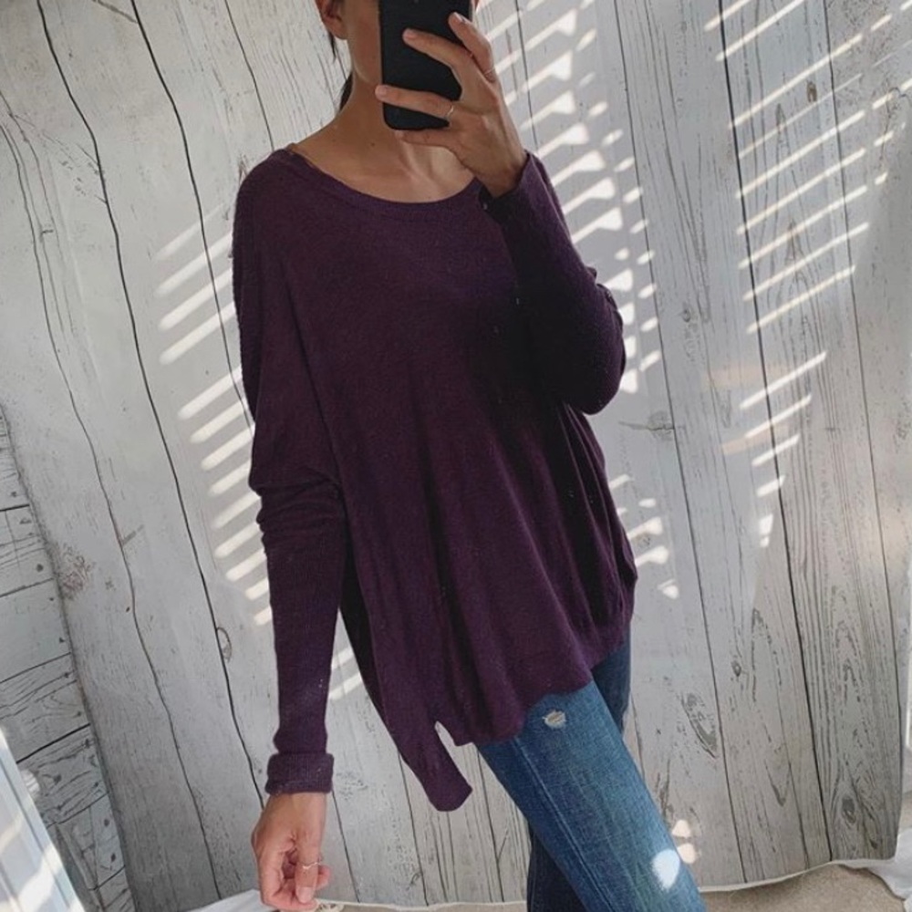 Trouve Nordstrom Brand Plum Sweater
